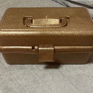 NEW bronze glittery travel storage box 15in